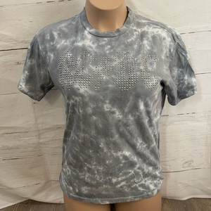 AC/DC graphic studded Bleached Tie Dyed T-shirt‎ size Large
